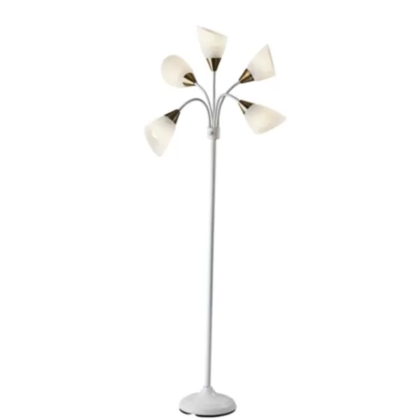 Floor Lamps-Kirkland's Home 5-Light Adjustable Tree Floor Lamp White