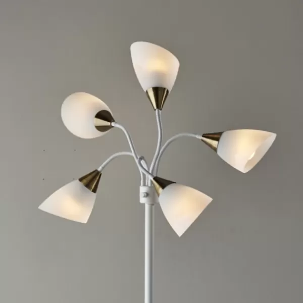 Floor Lamps-Kirkland's Home 5-Light Adjustable Tree Floor Lamp White