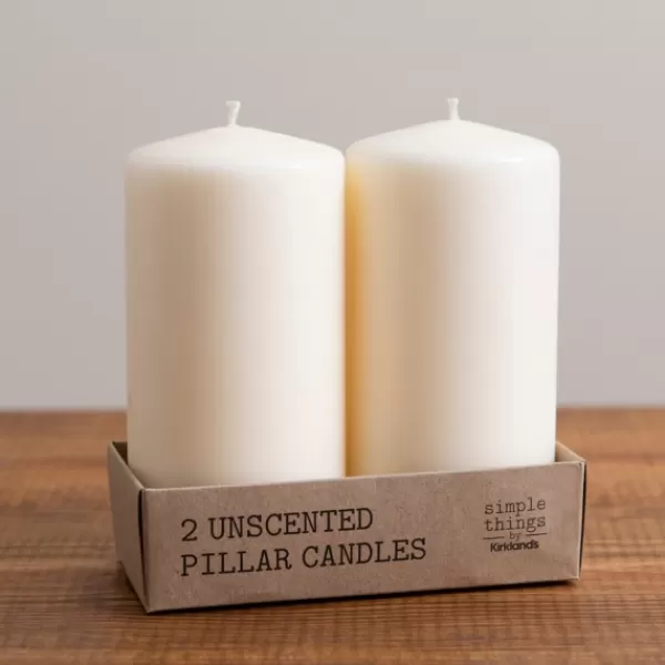 Candles-Kirkland's Home 6 In. Pillar Candles, Set Of 2 Ivory