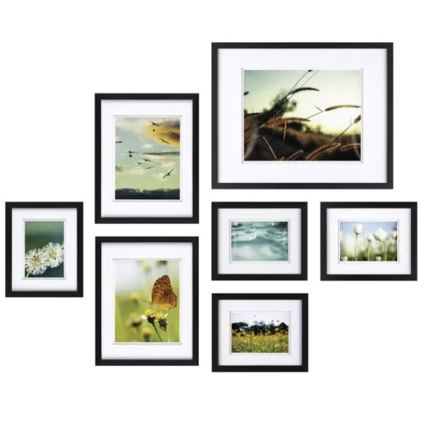 Gallery Wall Frames-Kirkland's Home 7-Pc. Matted Gallery Wall Picture Frame Set Black