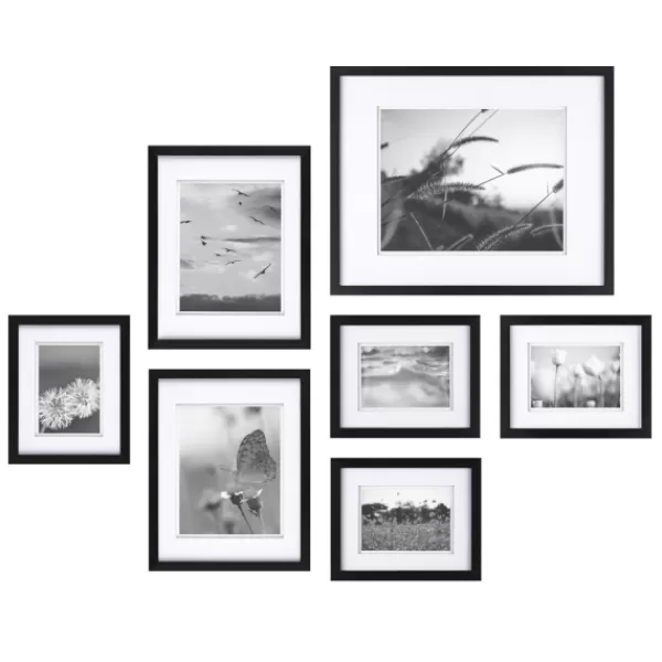 Gallery Wall Frames-Kirkland's Home 7-Pc. Matted Gallery Wall Picture Frame Set Black