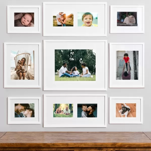 Picture Frames-Kirkland's Home 9-Pc. Matted Gallery Wall Picture Frame Set White