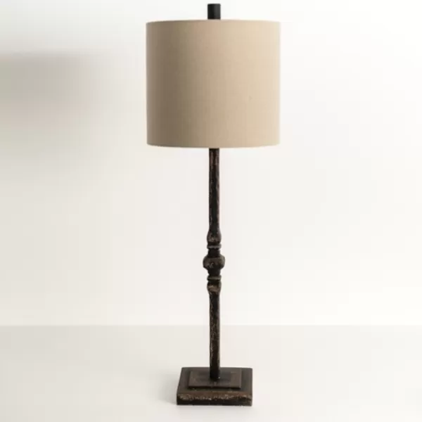 Buffet Lamps-Kirkland's Home Abbott Antique Black Buffet Lamp Tan