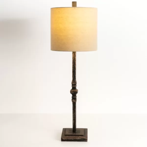 Buffet Lamps-Kirkland's Home Abbott Antique Black Buffet Lamp Tan