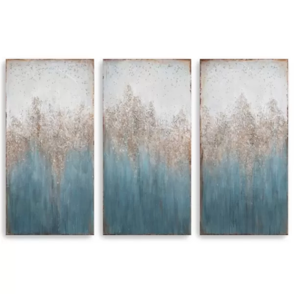 Canvas Art-Kirkland's Home Abstract 3-Pc. Giclee Canvas Art Print Set Blue