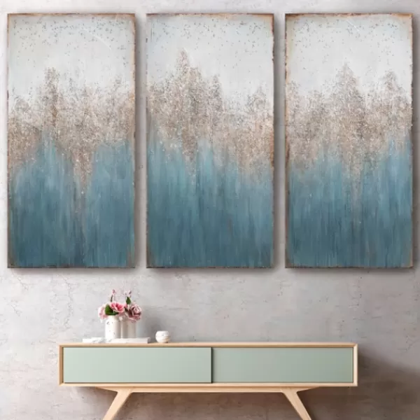 Canvas Art-Kirkland's Home Abstract 3-Pc. Giclee Canvas Art Print Set Blue