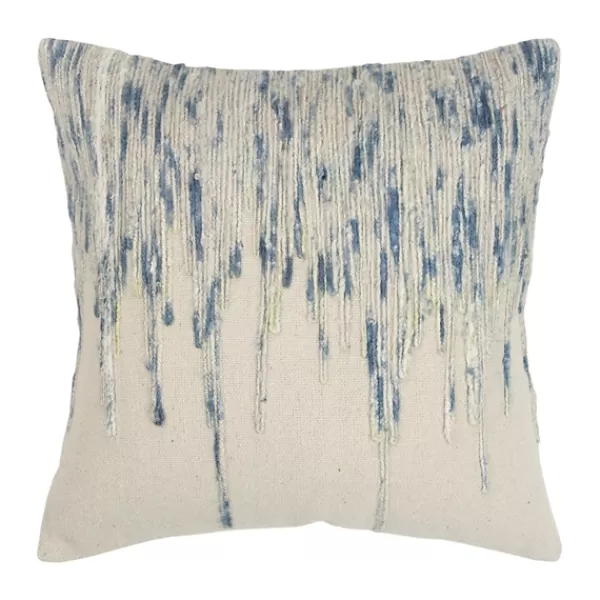 Pillows-Kirkland's Home Abstract Dripping Pillow Blue