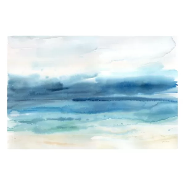 Canvas Art-Kirkland's Home Abstract Indigo Seascape Giclee Canvas Art Print Blue/Green/White