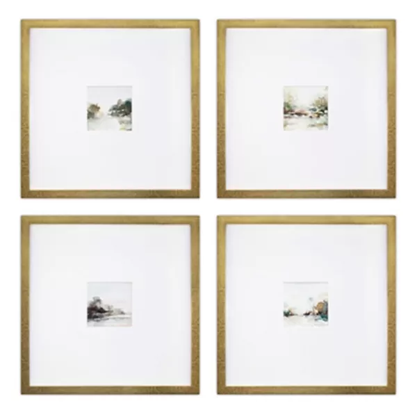 Framed Art-Kirkland's Home Abstract Landscape Framed Art Prints, Set Of 4 White/Green/Blue