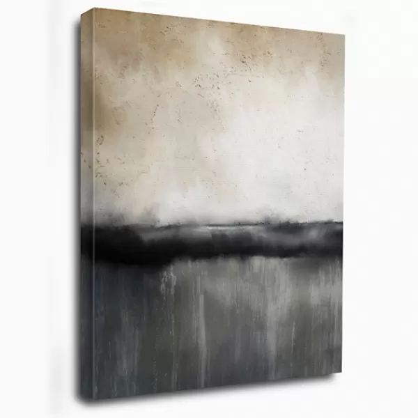 Canvas Art-Kirkland's Home Abstract Sunset Canvas Art Print Tan/Black/White