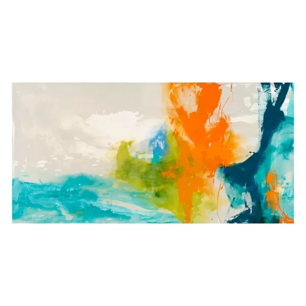 Canvas Art-Kirkland's Home Abstract Tidal I Giclee Canvas Art Print Orange/Blue