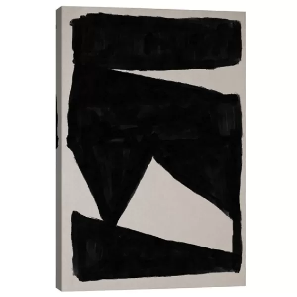 Canvas Art-Kirkland's Home Abstract Walk Giclee Canvas Art Print, 26X40 In. Black/White