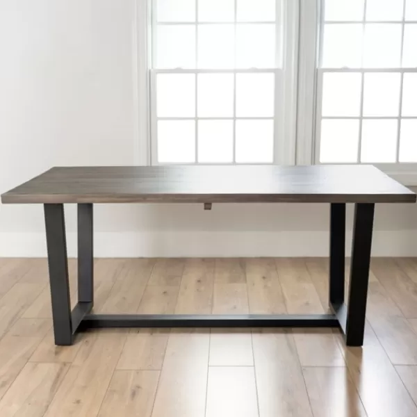 Dining Tables-Kirkland's Home Acacia Wood And Metal Industrial Dining Table Brown/Black