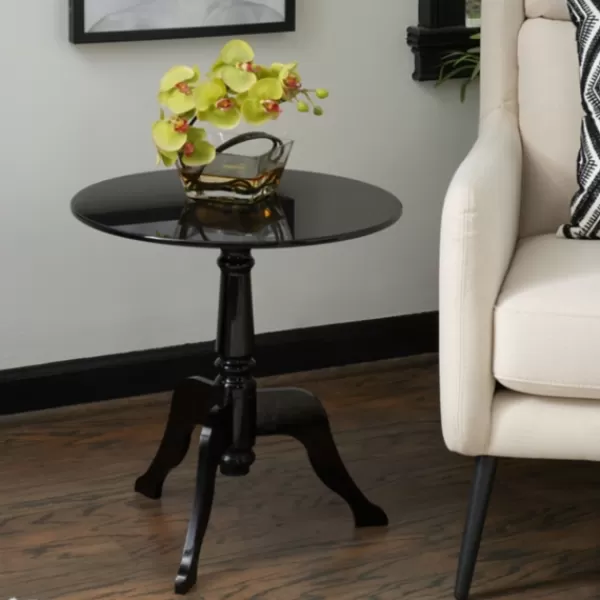 Accent & End Tables-Kirkland's Home Acrylic Tripod Spindle Side Table Black