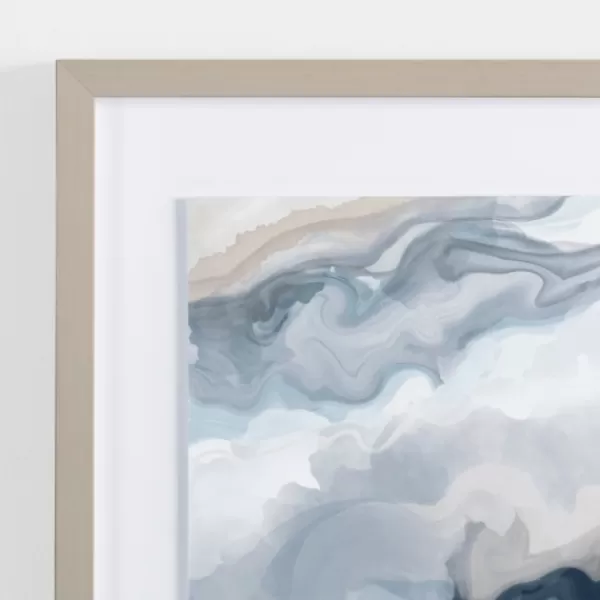 Framed Art-Kirkland's Home Agate Waves Framed Art Print Blue