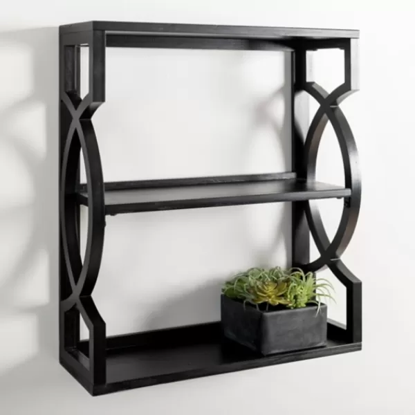 Shelves-Kirkland's Home Agnes Black 3-Tier Wall Shelf