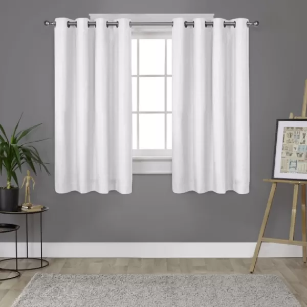 Curtains & Drapes-Kirkland's Home Alabaster Blackout 2-Pc. Curtain Panel Set, 63 In. White