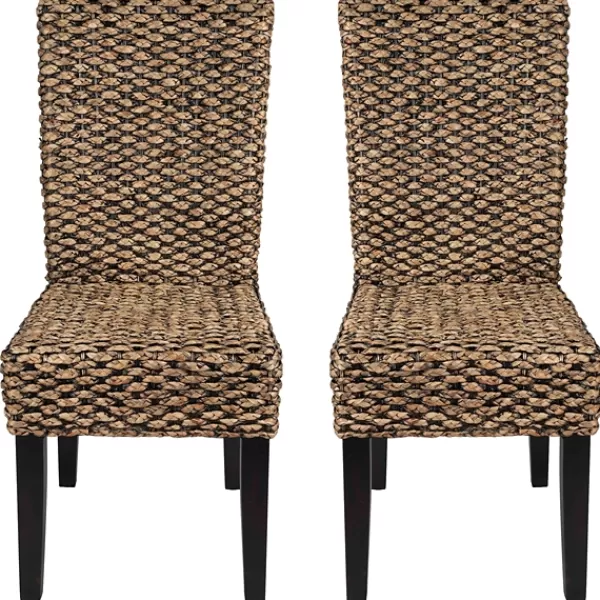 Dining Chairs-Kirkland's Home Alana Water Hyacinth Parson Chairs, Set Of 2 Brown