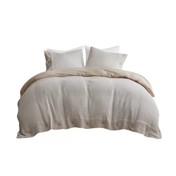 Duvets-Kirkland's Home Alaya 3-Pc. California King Waffle Duvet Set Ivory