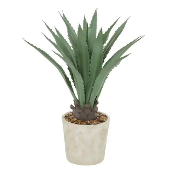 Arrangements & Greenery-Kirkland's Home Aloe Barbadensis In Pebble Planter Green/White