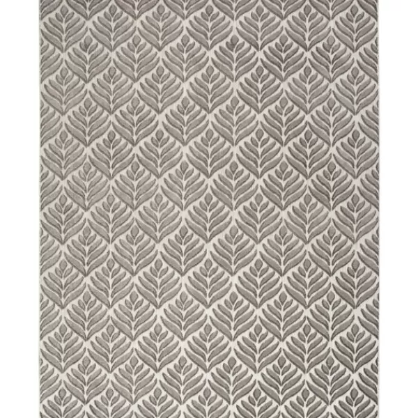 Outdoor Rugs-Kirkland's Home Aloha Botanical Indoor/Outdoor Rug, 3X5 Gray