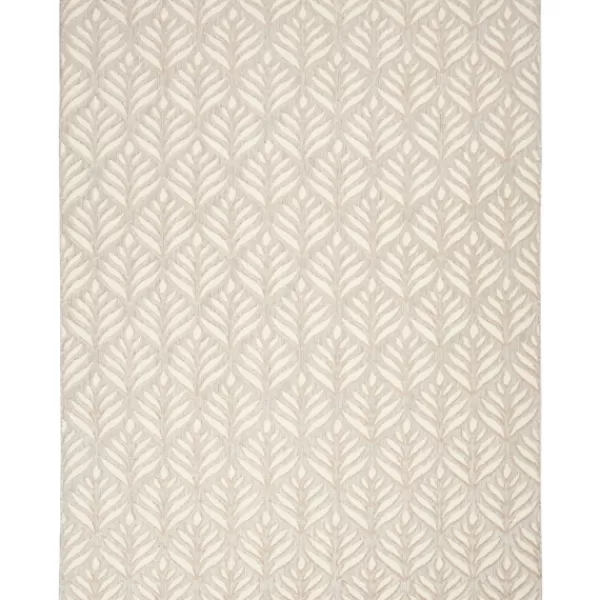Outdoor Rugs-Kirkland's Home Aloha Ivory Botanical Indoor/Outdoor Area Rug, 3X5 Ivory/Gray