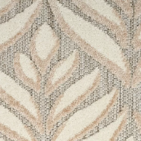 Outdoor Rugs-Kirkland's Home Aloha Ivory Botanical Indoor/Outdoor Area Rug, 3X5 Ivory/Gray
