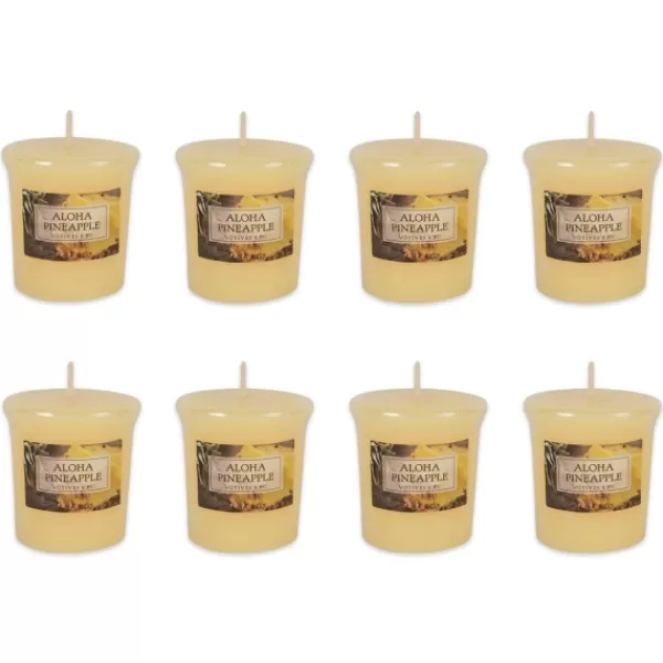 Candles-Kirkland's Home Aloha Pineapple Votive Candles, Set Of 8 Yellow