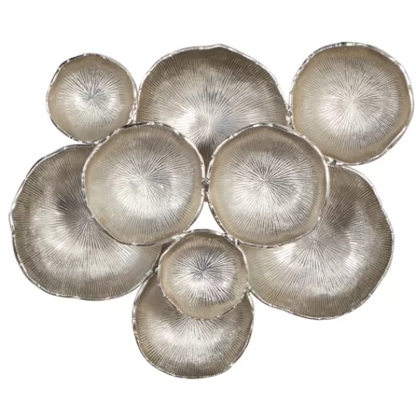 Wall Plaques-Kirkland's Home Aluminum Clustered Bowls Wall Plaque Silver