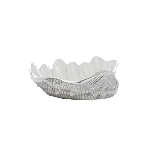 Decorative Bowls & Jars-Kirkland's Home Aluminum Seashell Bowl White