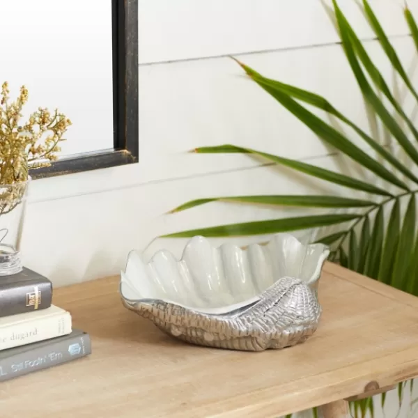 Decorative Bowls & Jars-Kirkland's Home Aluminum Seashell Bowl White