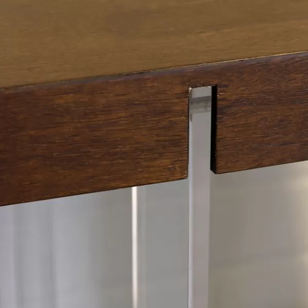 Console Tables-Kirkland's Home Amari Chestnut Acrylic Console Table Brown