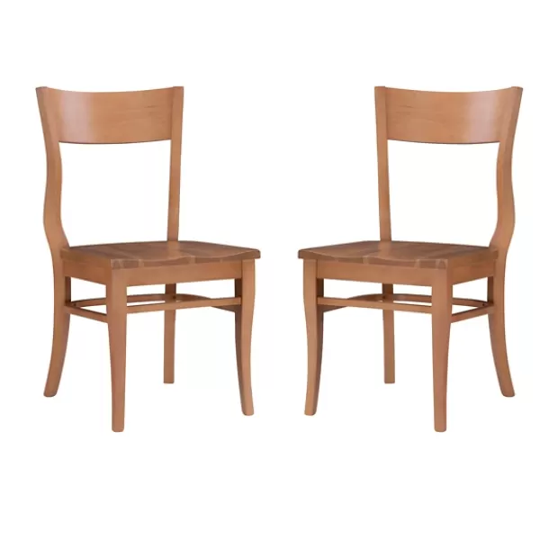 Dining Chairs-Kirkland's Home Amber Wave Frame Dining Chairs, Set Of 2 Brown