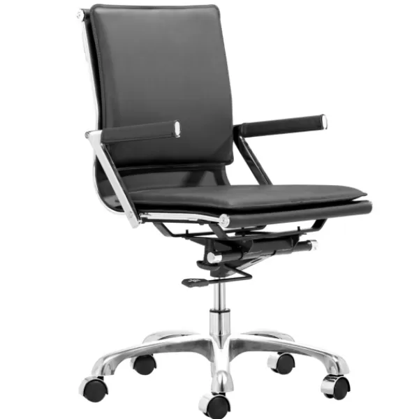 Office Furniture-Kirkland's Home And Chrome Ergonomic Office Chair Black