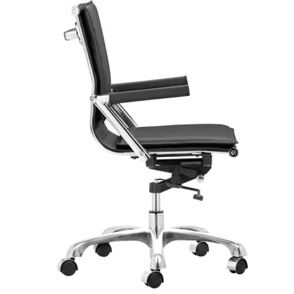 Office Furniture-Kirkland's Home And Chrome Ergonomic Office Chair Black