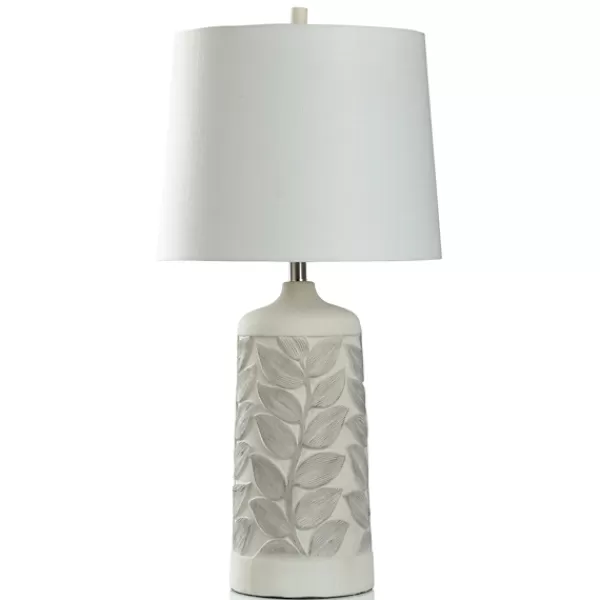 Table Lamps-Kirkland's Home And Gray Botanical Table Lamp White