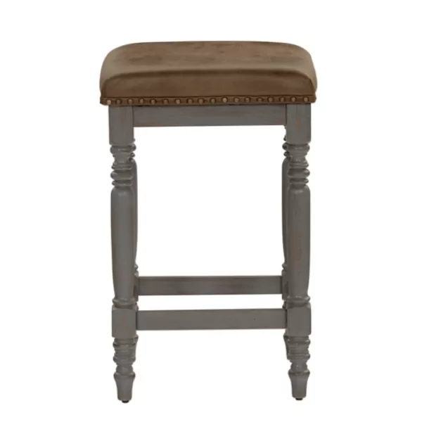 Bar Stools & Counter Height Stools-Kirkland's Home And Gray Counter Stools, Set Of 2 Brown