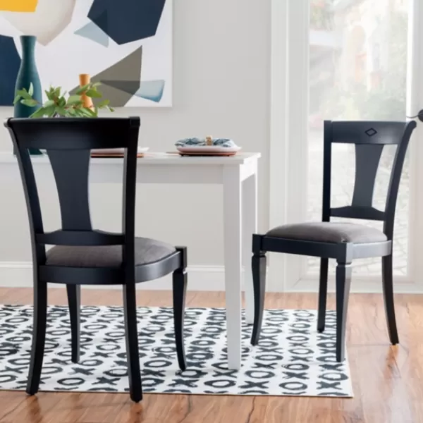 Dining Chairs-Kirkland's Home And Gray Linen Dining Chairs, Set Of 2 Black