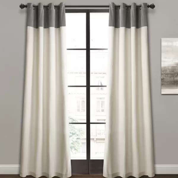 Curtains & Drapes-Kirkland's Home And Ivory Millie Curtain Panel Set, 84 In. Gray