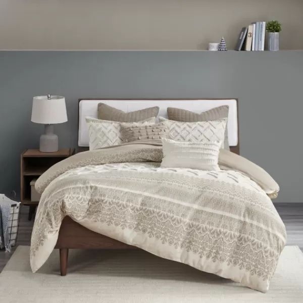 Duvets-Kirkland's Home And White 3-Pc. Full/Queen Duvet Set Gray