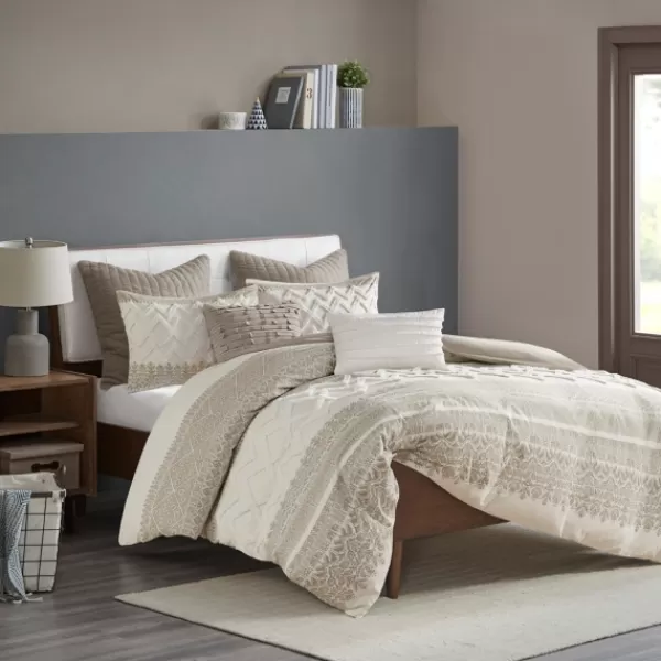 Duvets-Kirkland's Home And White 3-Pc. Full/Queen Duvet Set Gray