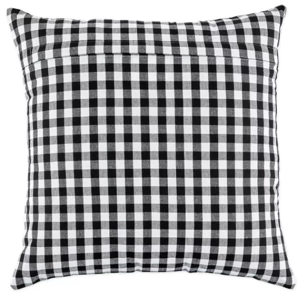 Pillows-Kirkland's Home And White Gingham Pillow Covers, Set Of 4 Black