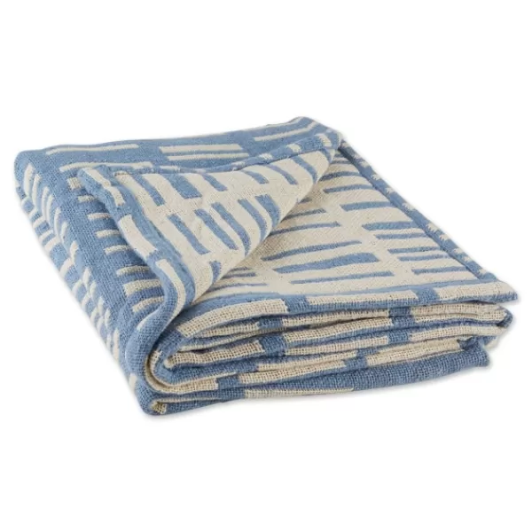 Blankets & Throws-Kirkland's Home And White Urban Throw Blue