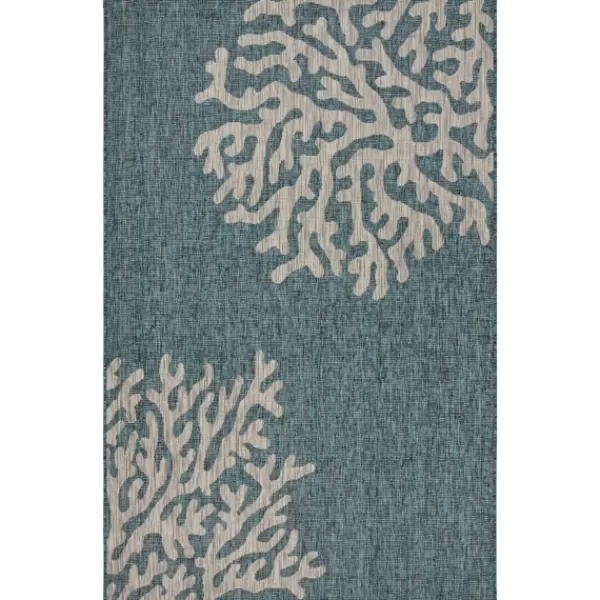 Outdoor Rugs-Kirkland's Home Andros Reef Captiva Outdoor Area Rug, 7X9 Blue/Tan