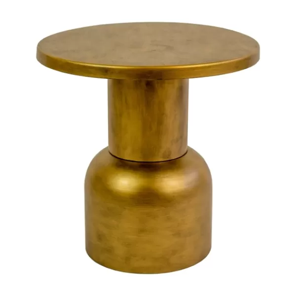 Accent & End Tables-Kirkland's Home Antique Barrel Frame Accent Table Gold