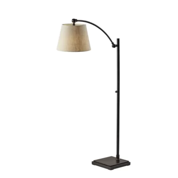 Floor Lamps-Kirkland's Home Antique Bronze Adjustable Arm Floor Lamp Brown