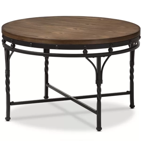 Coffee Tables-Kirkland's Home Antique Bronze Round Coffee Table