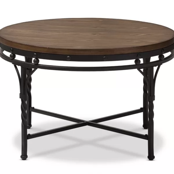 Coffee Tables-Kirkland's Home Antique Bronze Round Coffee Table