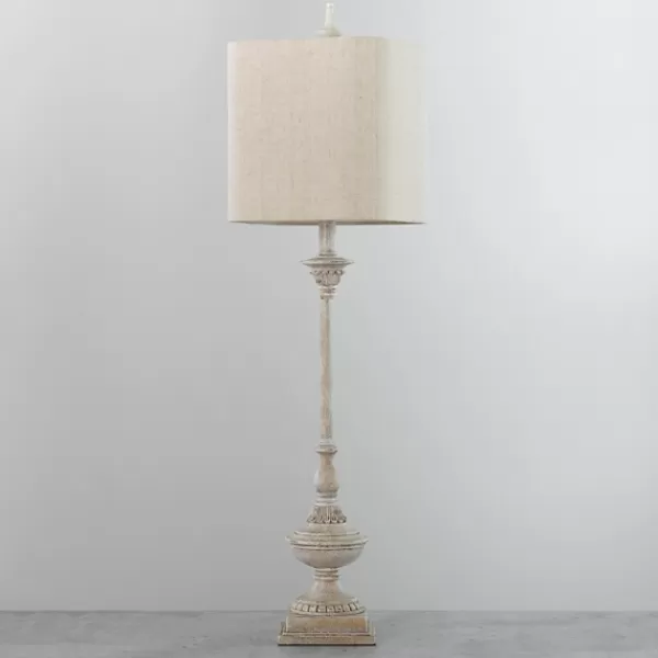 Buffet Lamps-Kirkland's Home Antique Cream Buffet Lamp Ivory