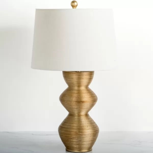 Table Lamps-Kirkland's Home Antique Gold Mccollom Table Lamp Ivory